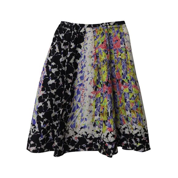 Peter Pilotto Textured Abstract A-Line Skirt in Multicolor Silk - Picture 5 of 7